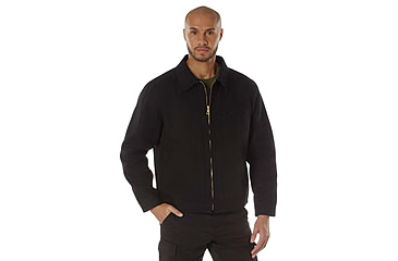 Image of Rothco Canvas Work Jacket, Black, Small, 613902039124
