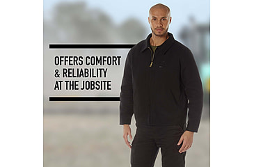 Image of Rothco Canvas Work Jacket, Black, Small, 613902039124