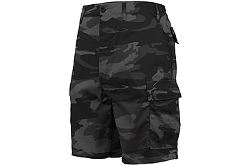 Image of Rothco Colored Camo BDU Shorts, Extra Large, Black Camo, 1817-BlackCamo-XL