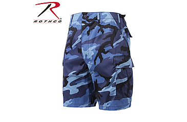 Image of Rothco Colored Camo BDU Shorts - Men's, Sky Blue Camo, Extra Small, 65218-SkyBlueCamo-XS