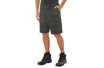 Image of Rothco Colored Camo BDU Shorts - Mens, XL, Midnight Black Camo, 12022-MidnightBlackCamo-XL