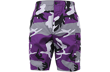 Image of Rothco Colored Camo BDU Shorts, Ultra Violet Camo, Medium, 7100-UltraVioletCamo-M