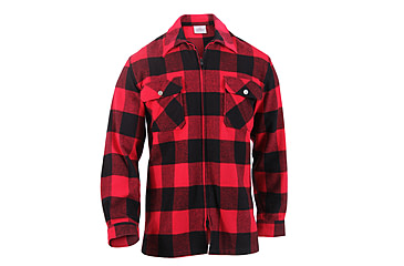 Image of Rothco Concealed Carry Flannel Shirt, Red, Small, 3966-Red-S