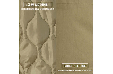 Image of Rothco Concealed Carry Quilted Woobie Jacket - Mens, Coyote Brown, Small, 20440-CoyoteBrown-S