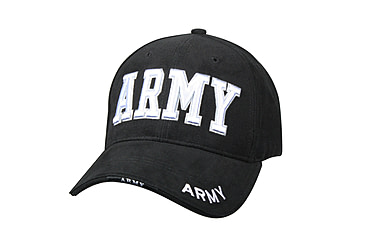 Image of Rothco Deluxe Army Embroidered Low Profile Insignia Cap, Black, 9385-Black