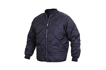 Image of Rothco Diamond Nylon Quilted Flight Jacket, Navy Blue, M, 7160-NavyBlue-M