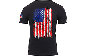 Image of Rothco Distressed US Flag Athletic Fit T-Shirt, Red/White/Blue, XL, 2713-RedWhiteBlue-XL