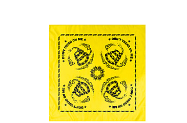 Image of Rothco Dont Tread On Me Bandana, Yellow/Black, 4932-YellowBlack