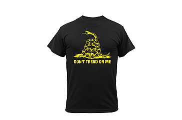 Image of Rothco Don't Tread On Me Vintage T-Shirt, Black, Small, 61060-Black-S