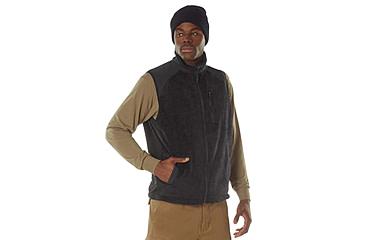 Image of Rothco E.C.W.C.S. Fleece Vest, Black, Small, 613902039797