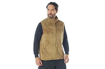 Image of Rothco E.C.W.C.S. Fleece Vest, Coyote Brown, Medium, 613902039896