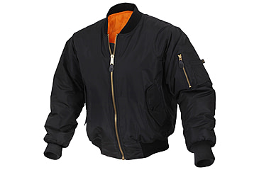 Image of Rothco Enhanced Nylon MA-1 Flight Jacket, Small, Gunmetal Grey, 72890-GunmetalGrey-S