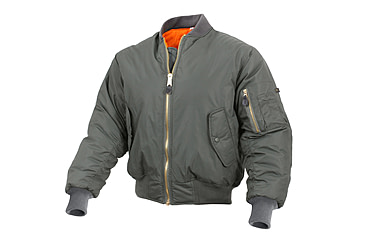 Image of Rothco Enhanced Nylon MA-1 Flight Jacket, Sage Green, Extra Small, 2860-SageGreen-XS