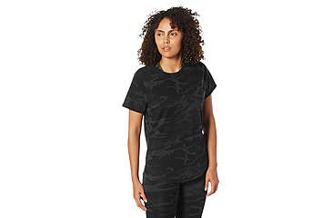 Image of Rothco Essential Raglan Sleeve T-Shirt - Women's, Midnight Black Camo, 2XL, 13208-MidnightBlackCamo-2XL
