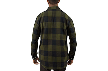 Image of Rothco Extra Heavyweight Buffalo Plaid Flannel Shirt - Mens, Olive Drab Plaid, Small, 47385-OliveDrabPlaid-S