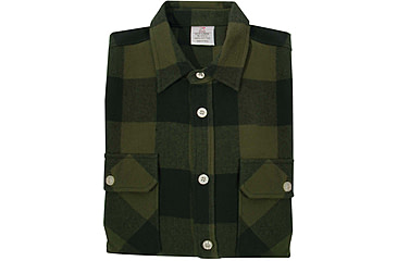 Image of Rothco Extra Heavyweight Buffalo Plaid Flannel Shirt - Mens, Olive Drab Plaid, Small, 47385-OliveDrabPlaid-S