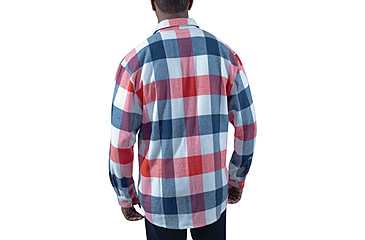 Image of Rothco Extra Heavyweight Buffalo Plaid Flannel Shirt - Mens, Red/White/Blue Plaid, Small, 47390-RedWhiteBluePlaid-S