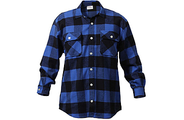 Image of Rothco Extra Heavyweight Buffalo Plaid Flannel Shirts, Blue Plaid, XL, 4739-BluePlaid-XL