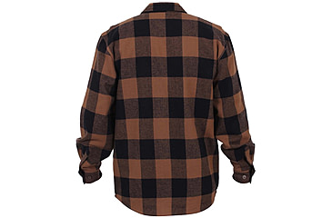Image of Rothco Extra Heavyweight Buffalo Plaid Flannel Shirts, Brown Plaid, M, 4667-BrownPlaid-M