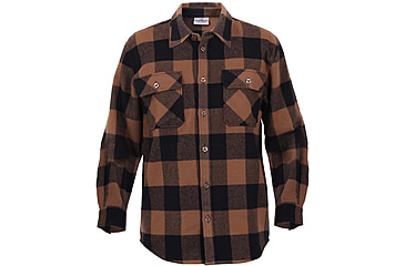 Image of Rothco Extra Heavyweight Buffalo Plaid Flannel Shirts, Brown Plaid, M, 4667-BrownPlaid-M