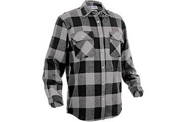 Image of Rothco Extra Heavyweight Buffalo Plaid Flannel Shirts, Grey Plaid, M, 4690-GreyPlaid-M