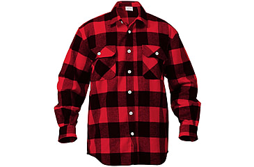 Image of Rothco Extra Heavyweight Buffalo Plaid Flannel Shirts, Red Plaid, 5XL, 3742-RedPlaid-5XL