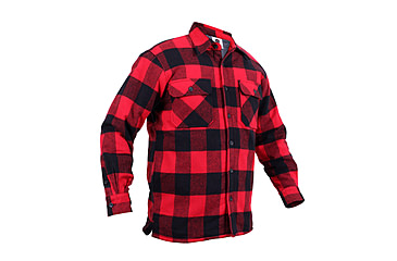 Image of Rothco Extra Heavyweight Buffalo Plaid Sherpa-lined Flannel Shirts, Red, Small, 3739-Red-S