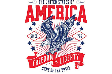 Image of Rothco Freedom &amp; Liberty Patriotic T-Shirt, White, Small, 18120-White-S