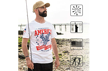 Image of Rothco Freedom &amp; Liberty Patriotic T-Shirt - Mens, White, Small, 18120-White-S