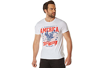 Image of Rothco Freedom &amp; Liberty Patriotic T-Shirt, White, Small, 18120-White-S