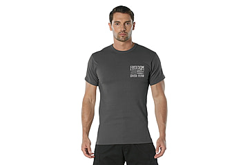 Image of Rothco Freedom Over Fear T-Shirt - Mens, Charcoal Grey, 2XL, 18186-CharcoalGrey-2XL