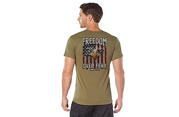 Image of Rothco Freedom Over Fear T-Shirt - Mens, Coyote Brown, 2XL, 18181-CoyoteBrown-2XL