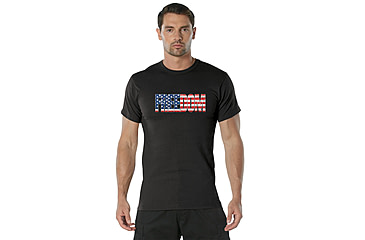 Image of Rothco Freedom US Flag T-Shirt - Men's, Black, Small, 18195-S