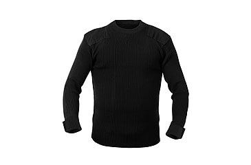 Image of Rothco G.I. Style Acrylic Commando Sweater, Black, Small, 6347-Black-S