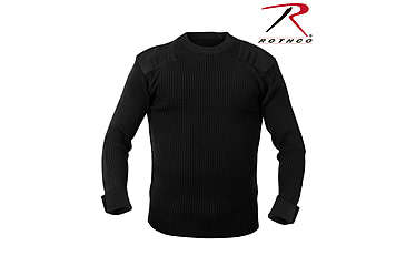 Image of Rothco G.I. Style Acrylic Commando Sweater, Black, Extra Small, 6347-Black-XS