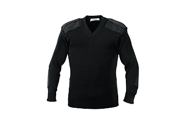Image of Rothco G.I. Style Acrylic V-Neck Sweater, Black, XL, 6345-Black-XL
