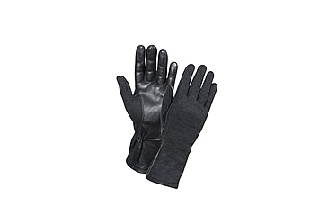 Image of Rothco G.I. Type Flame &amp; Heat Resistant Flight Gloves, Black, 9, 3457-Black-9