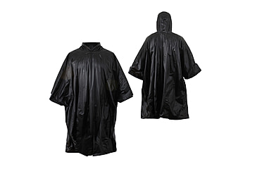 Image of Rothco G.I. Type Military Rip-Stop Poncho, Black, 4958-Black