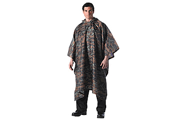 Image of Rothco G.I. Type Military Rip-Stop Poncho, Woodland Digital Camo, 4358-WoodlandDigitalCamo