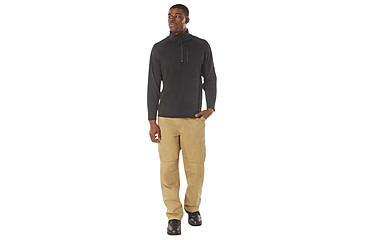 Image of Rothco Grid Fleece Pullover - Men's, Black, Medium, 613902039551