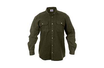 Image of Rothco Heavy Weight Solid Flannel Shirt, Olive Drab, Small, 4669-OliveDrab-S