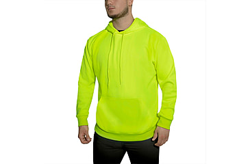 Image of Rothco High-Vis Performance Hooded Sweatshirt - Mens, Safety Green, Small, 10381-S