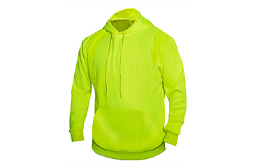 Image of Rothco High-Vis Performance Hooded Sweatshirt - Mens, Safety Green, Small, 10381-S
