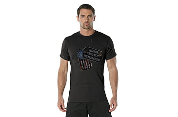 Image of Rothco Honor Respect Remember T-Shirt - Men's, Black, 2XL, 18166-Black-2XL
