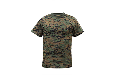 Image of Rothco Kids Digital Camo T-Shirt, Woodland Digital Camo, Extra Small, 6396-WoodlandDigitalCamo-XS