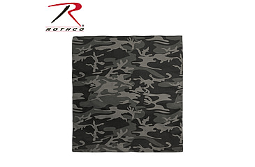 Image of Rothco Large Camo Bandana, Black Camo, 4347-BlackCamo