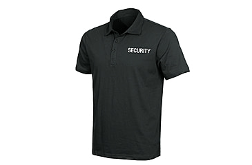 Image of Rothco Law Enforcement Printed Polo Shirt - Security, Black, Small, 7698-Black-Security-S