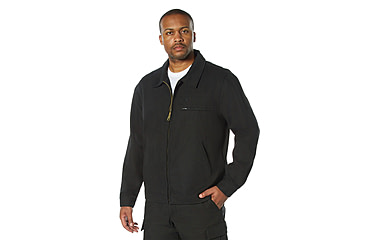 Image of Rothco Lightweight Canvas Work Jacket - Men's, Black, Small, 92530-Black-S