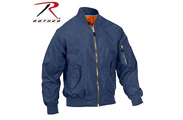 Image of Rothco Lightweight MA-1 Flight Jacket, Navy Blue, XL, 6330-NavyBlue-XL