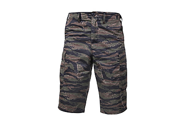 Image of Rothco Long Length Camo BDU Short, Tiger Stripe Camo, L, 7867-TigerStripeCamo-L